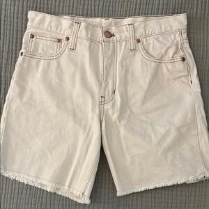 J. Crew Cream Jean Shorts